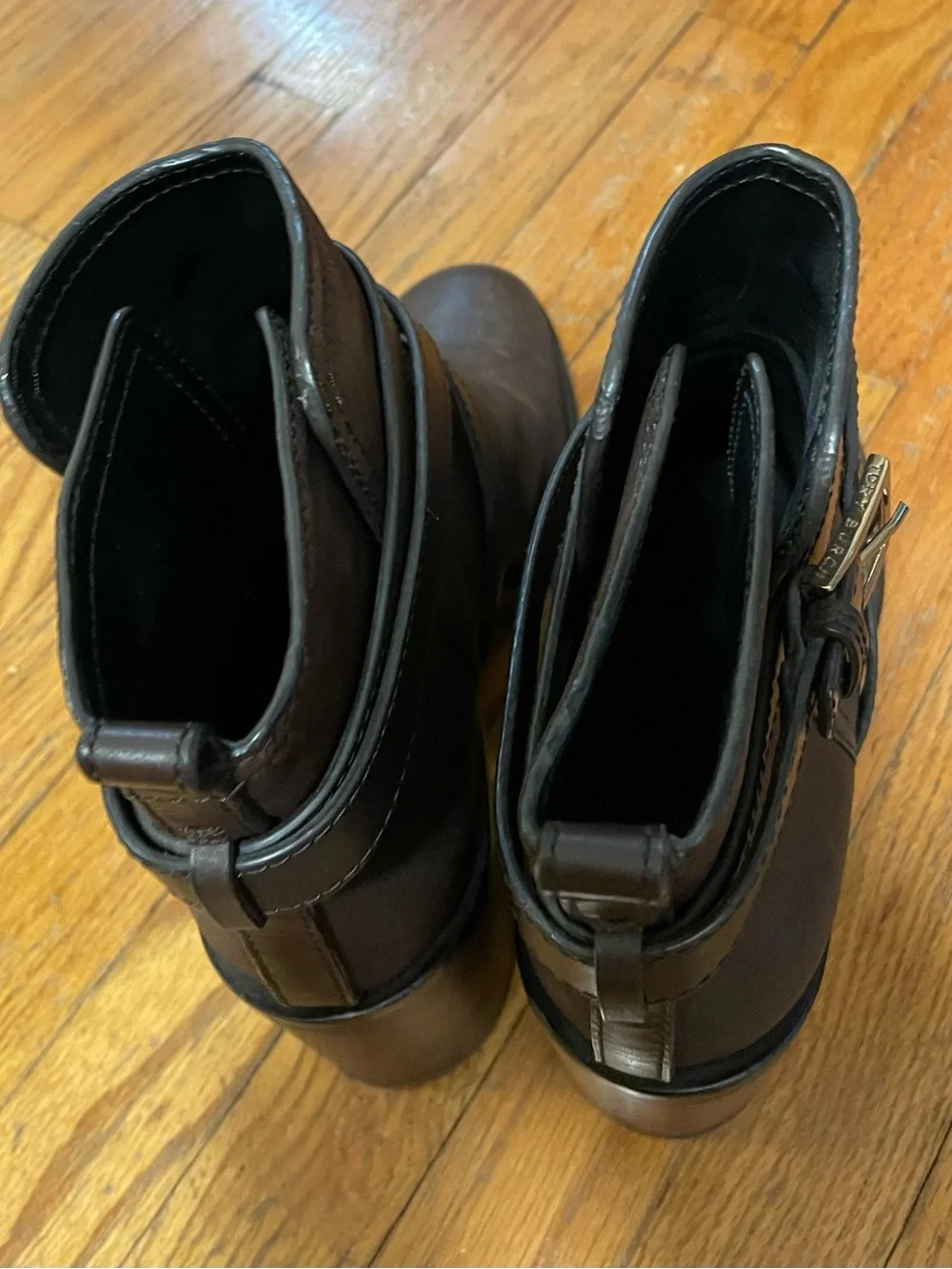 Tory Burch Hastings Leather Block-Heel Ankle Boots